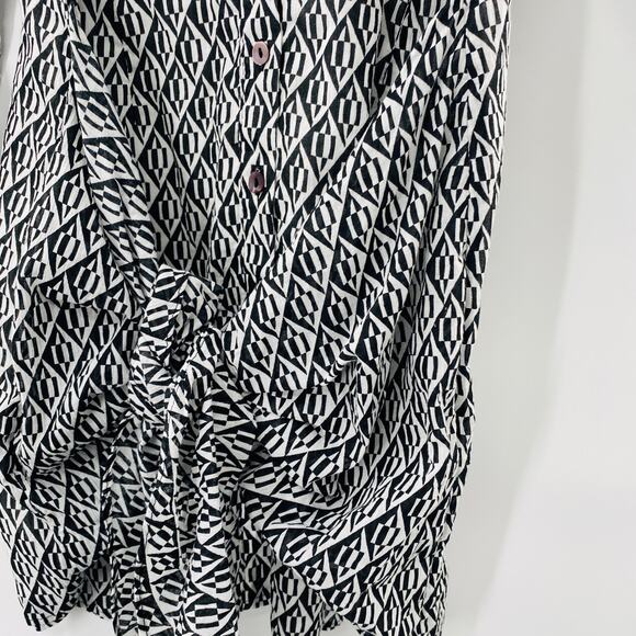 NEW Free People Rillo Beach Summer Shirtdress Small Black White Lightweight - Picture 6 of 16